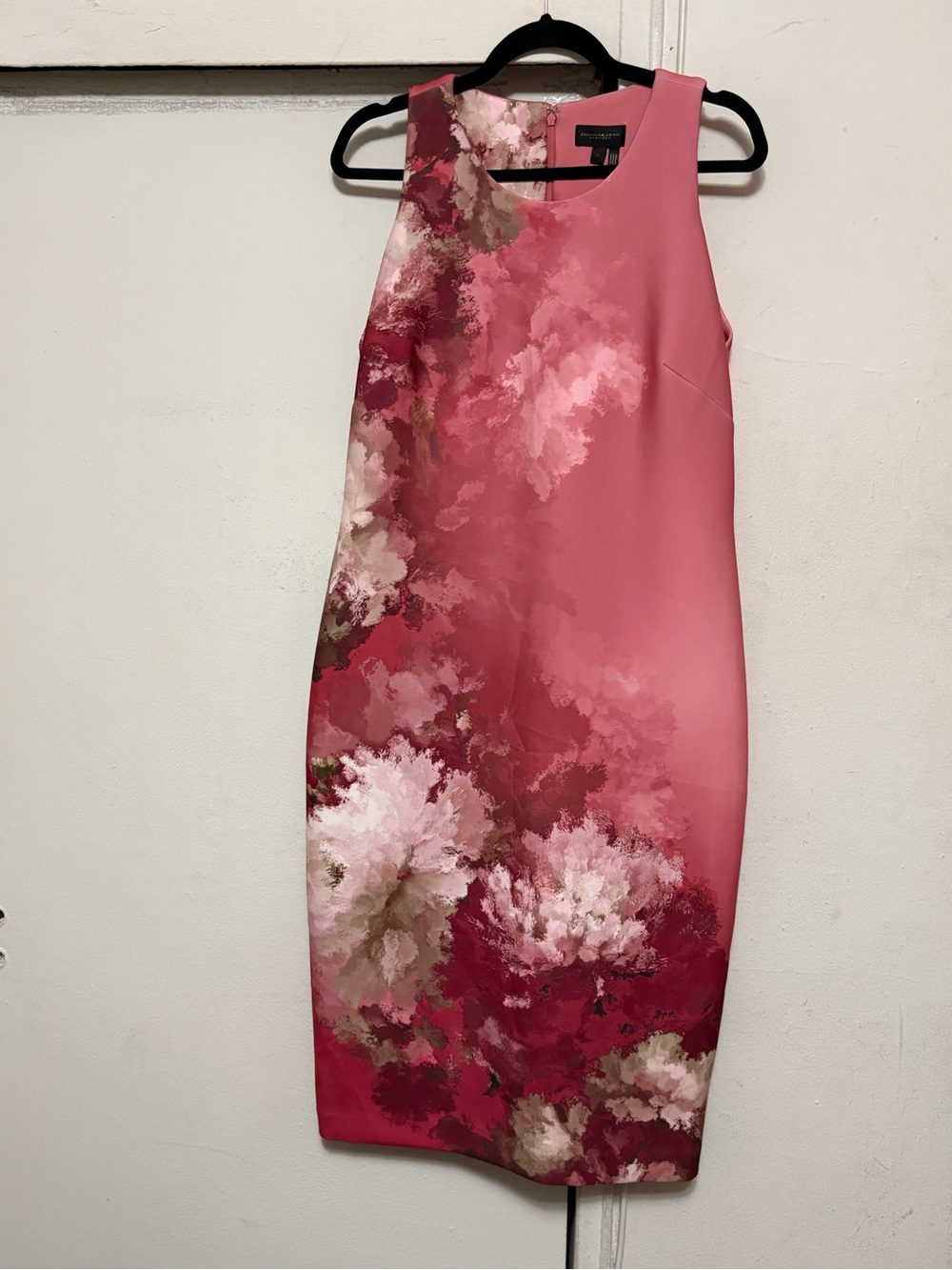 NWT Donna Karan New York Women’s Sleeveless Floral Print Midi Sheath Dress